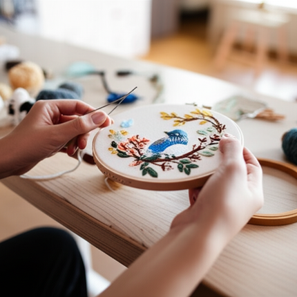 20*20CM Handmade DIY Material Package Living Room Hanging Painting Embroidery Needle and Thread - gallery 1