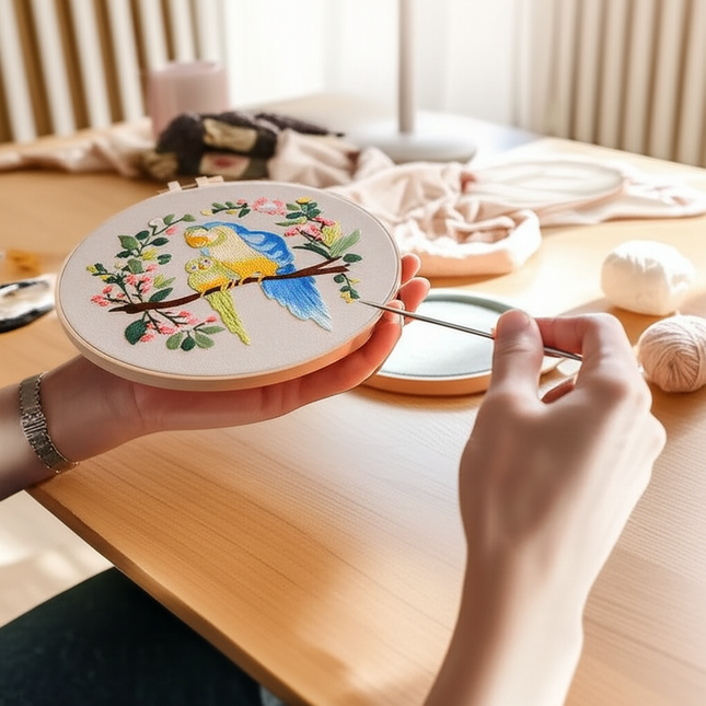 20*20CM Handmade DIY Material Package Living Room Hanging Painting Embroidery Needle and Thread - gallery 1