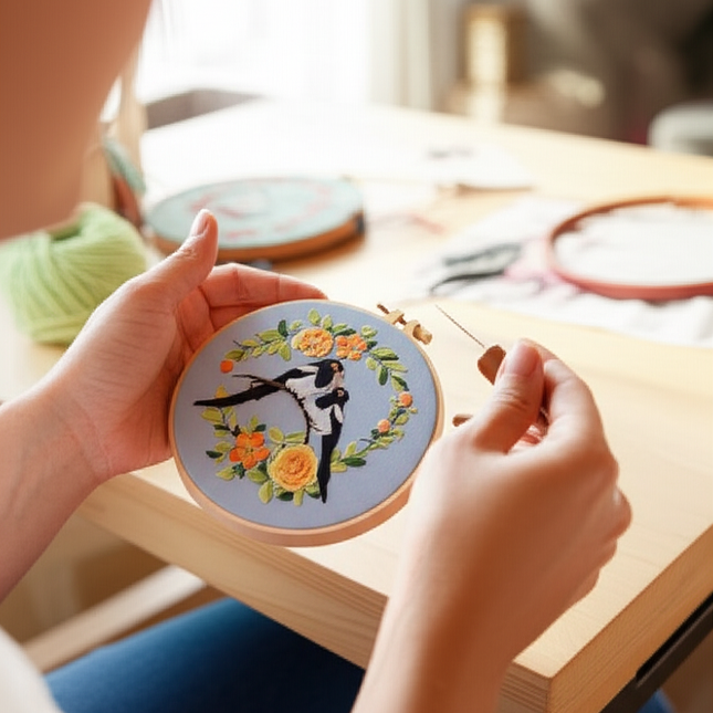 20*20CM Handmade DIY Material Package Living Room Hanging Painting Embroidery Needle and Thread - gallery 1