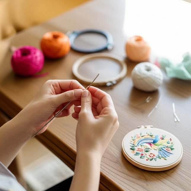 20*20CM Handmade DIY Material Package Living Room Hanging Painting Embroidery Needle and Thread - gallery 1