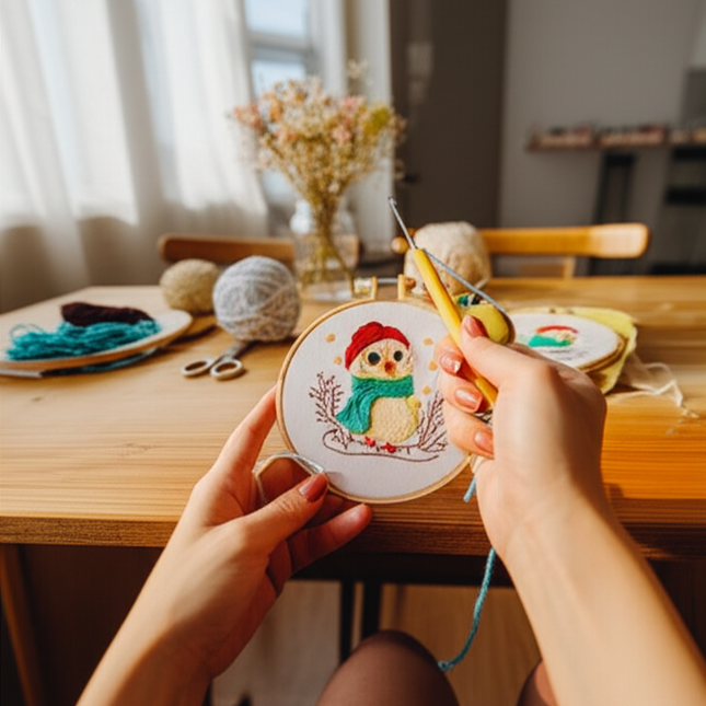20*20CM Handmade DIY Material Package Living Room Hanging Painting Embroidery Needle and Thread - gallery 1