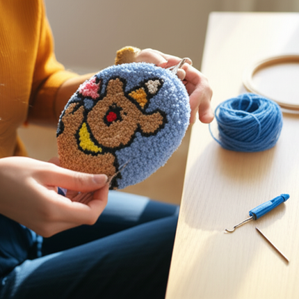 Puppy Punch Needle Embroidery Coasters Kit Dog Magic Needle For Embroidery Kit DIY Mug Tufted Making Set for Adults Home Decor - gallery 1