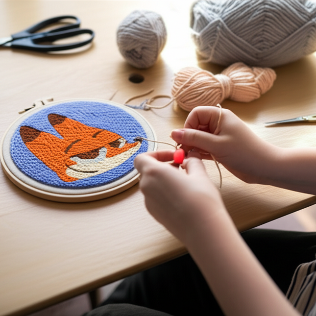 DIY Craft Punch Needle Embroidery Kits Sewing Kit Needlework Cross Stitch for Beginner Magic Pock Pen Set Home Painting Decor - gallery 1
