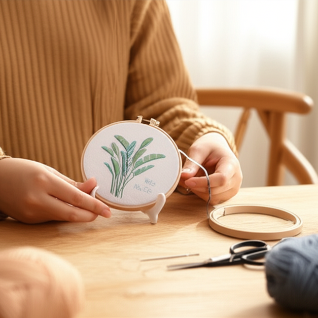 Embroidery Kit for Beginners and Embroidery Enthusiasts - Includes Floral Landscape with Thread Needles Summer Craft DIY Tool - gallery 1