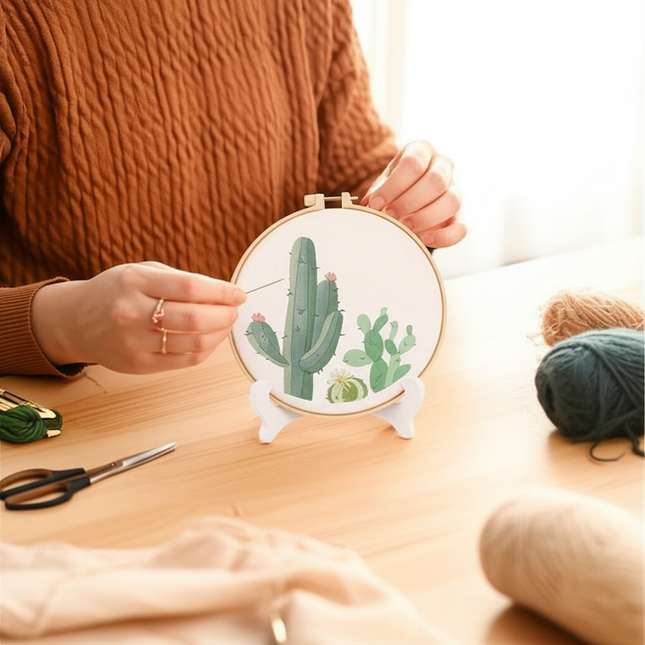 Embroidery Kit for Beginners and Embroidery Enthusiasts - Includes Floral Landscape with Thread Needles Summer Craft DIY Tool - gallery 1