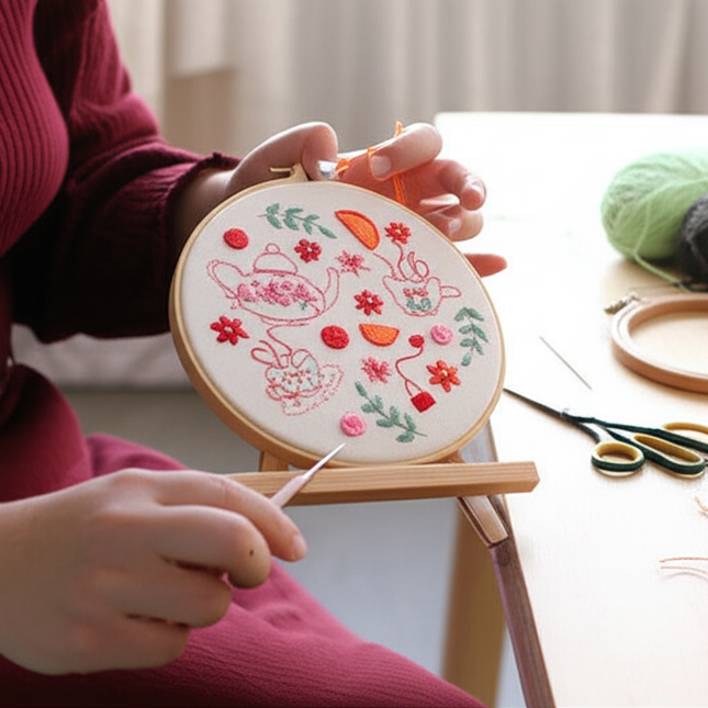 Cute Bird Cartoon Embroidery Kit Cross Stitch with EN CN Instruction Needle Thread for DIY Room Decor Gift for Girl - gallery 1