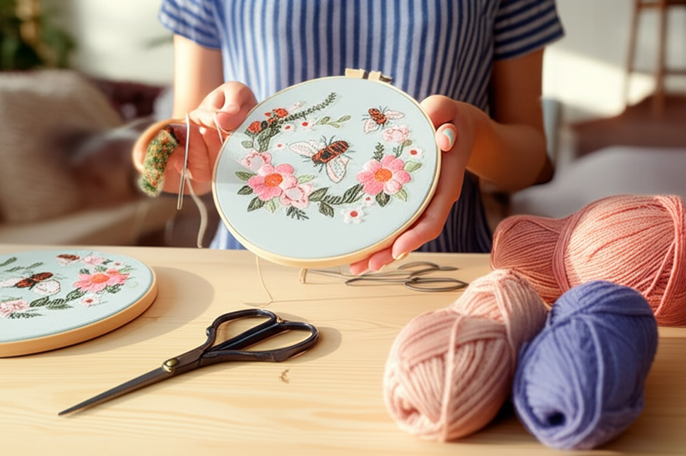 Bee Embroidery Kit for Adult Cross Stitch Kits for Hand with Animal Patterns and Instructions DIY  with Threads and Needles - gallery 1