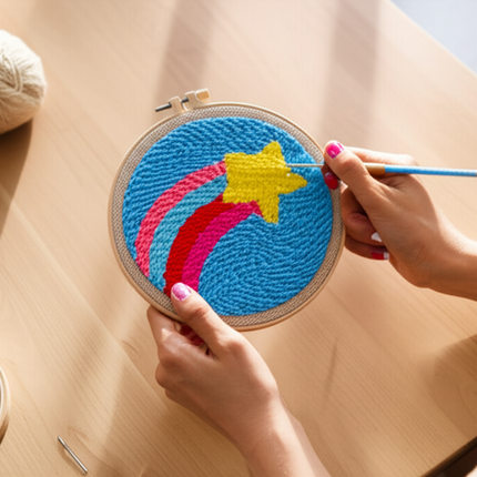 GATYZTORY punch needle embroidery kit for beginners Cross stitch set Easy adult crafts Sewing accessories Hoops Yarn Diy Gift - gallery 1