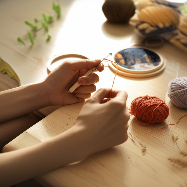 The Street Scenery Series Handmade DIY Embroidery Material Package Set Includes A 15-centimeter Embroidery Clip, Needle And Thre - gallery 1