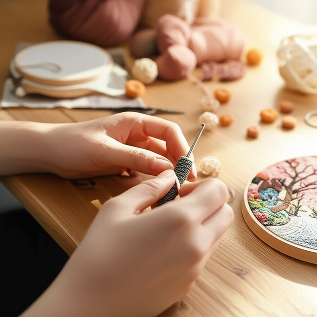 The Street Scenery Series Handmade DIY Embroidery Material Package Set Includes A 15-centimeter Embroidery Clip, Needle And Thre - gallery 1