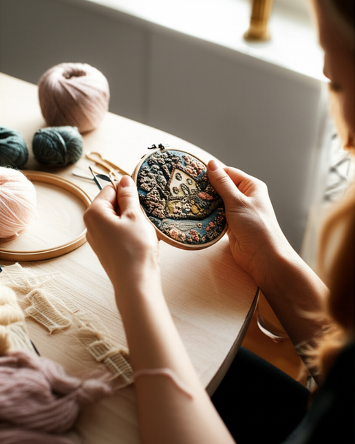 Original New Embroidery Kit DIY Handmade Fabric Material Kit Creative Handmade Needle and Thread English - gallery 1