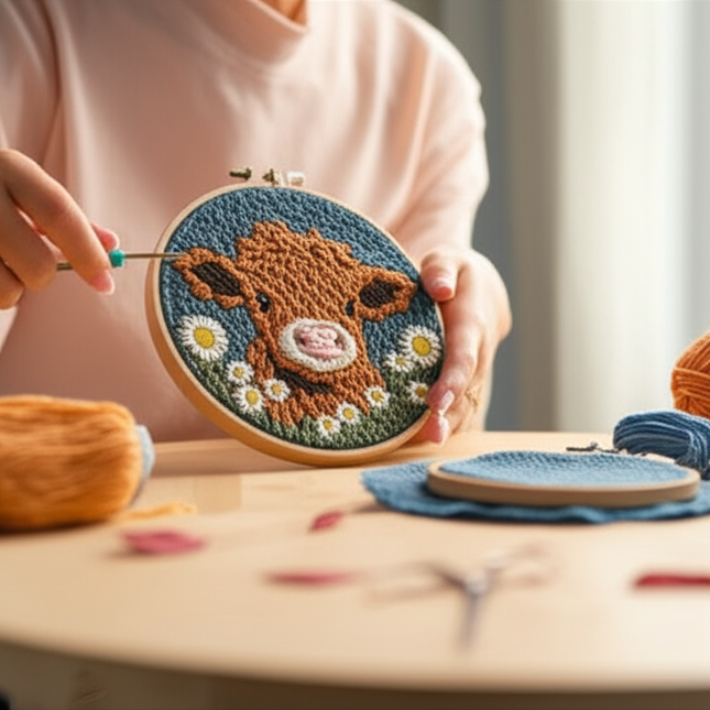 Animal Punch Needle Embroidery Kit for Beginners 3D Russian Wool Poke Embroidery Set Cross Stitch Set Craft Art Gift Home Decor - gallery 1