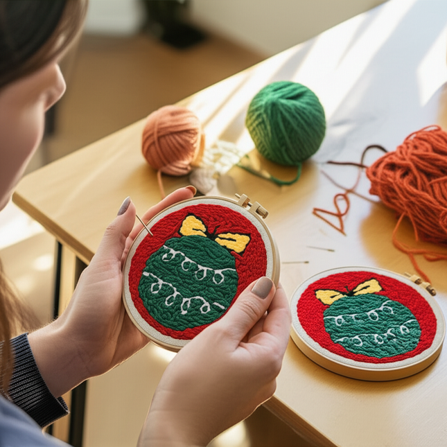 Punch Needle Embroidery Kit Starter Set For Adult Beginner Christmas Xmas Tree Christmas Decorations for Home DIY Craft Kits - gallery 1