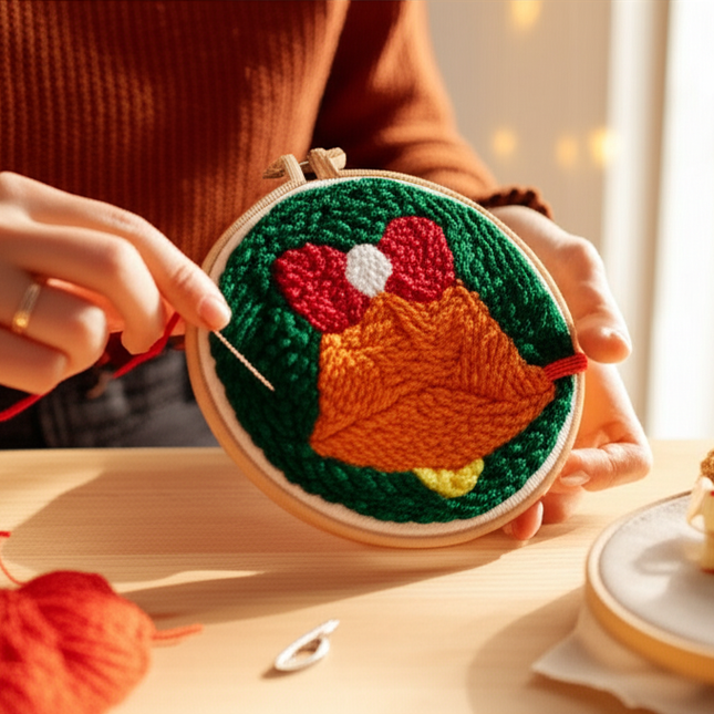 Punch Needle Embroidery Kit Starter Set For Adult Beginner Christmas Xmas Tree Christmas Decorations for Home DIY Craft Kits - gallery 1