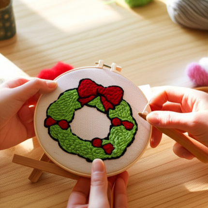 Punch Needle Embroidery Kit Starter Set For Adult Beginner Christmas Xmas Tree Christmas Decorations for Home DIY Craft Kits - gallery 1