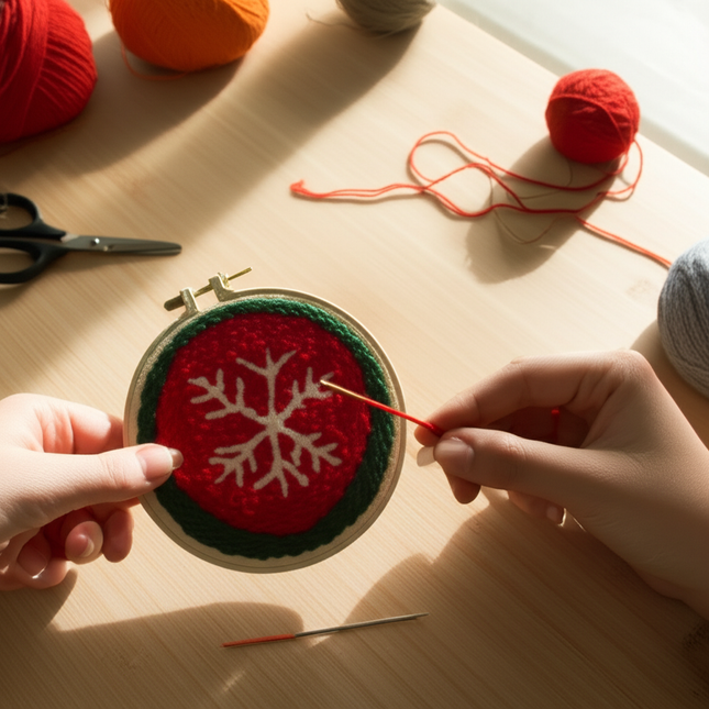 Punch Needle Embroidery Kit Starter Set For Adult Beginner Christmas Xmas Tree Christmas Decorations for Home DIY Craft Kits - gallery 1