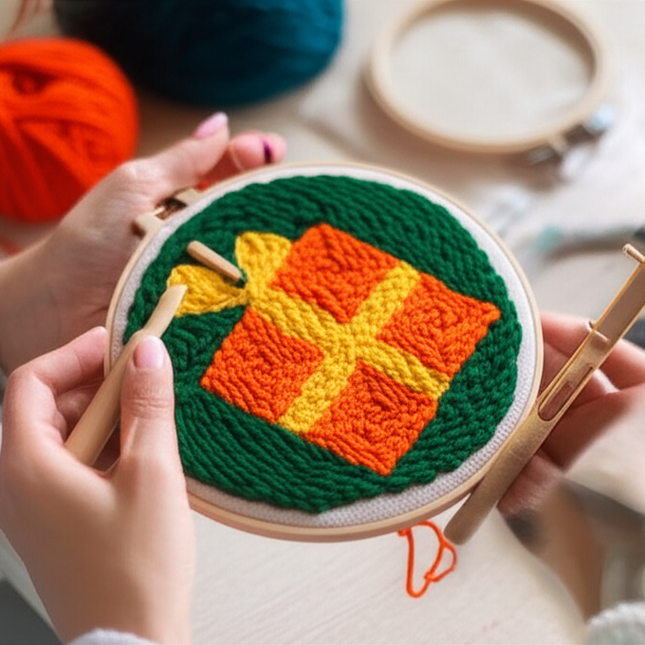 Punch Needle Embroidery Kit Starter Set For Adult Beginner Christmas Xmas Tree Christmas Decorations for Home DIY Craft Kits - gallery 1