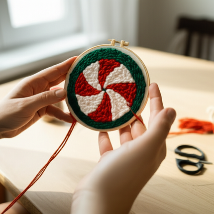 Punch Needle Embroidery Kit Starter Set For Adult Beginner Christmas Xmas Tree Christmas Decorations for Home DIY Craft Kits - gallery 1