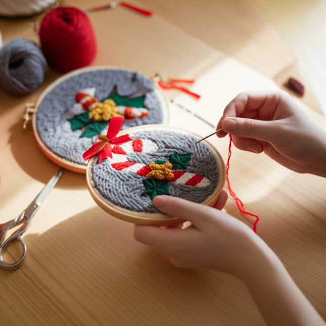 Punch Needle Embroidery Starter Kits For Adults Beginners Punch Needle Fabric Yarns Embroidery Hoops Diy Crafts Home Decor Gift - gallery 1