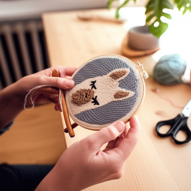 New Punch Needle Embroidery Kit with Yarn for Beginners Easy Embroidery DIY Needlework Wool Work Home Decor Custom Embroidery - gallery 1