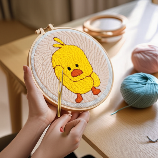 New Punch Needle Embroidery Kit with Yarn for Beginners Easy Embroidery DIY Needlework Wool Work Home Decor Custom Embroidery - gallery 1