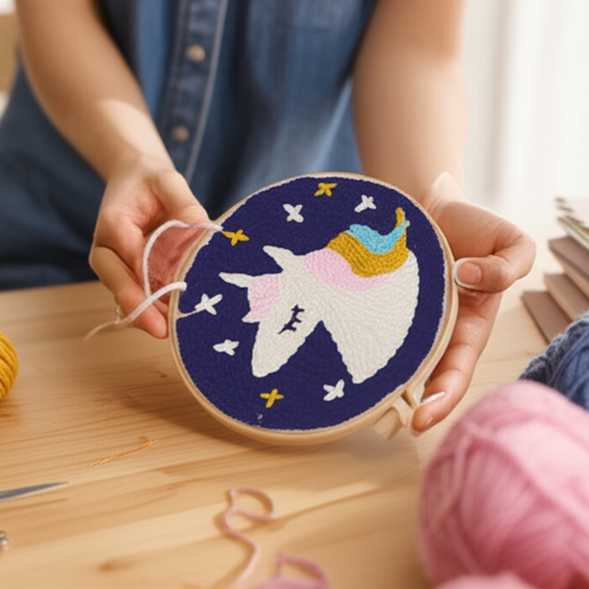 New Punch Needle Embroidery Kit with Yarn for Beginners Easy Embroidery DIY Needlework Wool Work Home Decor Custom Embroidery - gallery 1