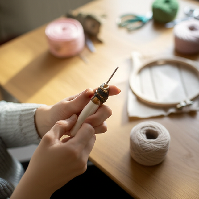 1pc DIY Embroidery Supplies Tree Bird Plant Flower Full Set Hoop Needle Arts And Craft Landscape Scenery Handmade Gift - gallery 1