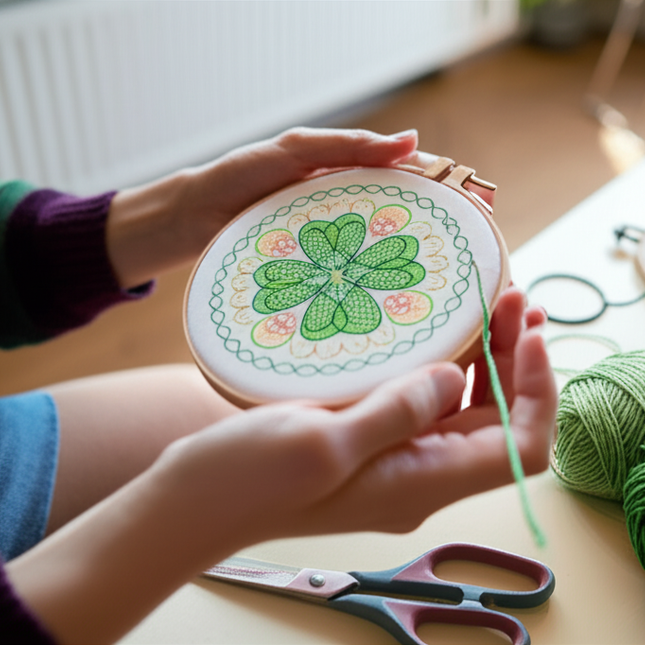 1pc DIY Embroidery Supplies Tree Bird Plant Flower Full Set Hoop Needle Arts And Craft Landscape Scenery Handmade Gift - gallery 1