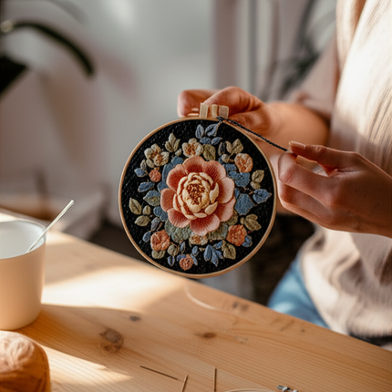 Retro Flower Embroidery Kit for Adult Cross Stitch Kits for Hand with Patterns and Instructions DIY with Threads and Needles - gallery 1