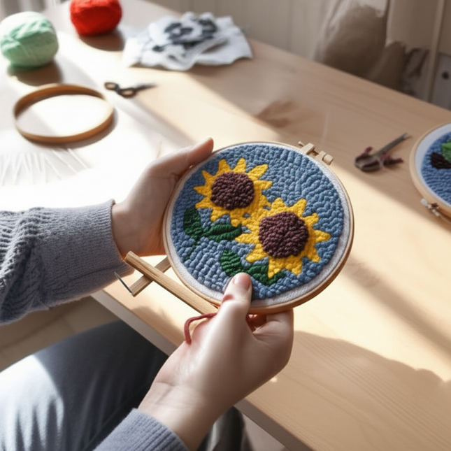 Embroidery Starter Kit Magic Punch Needle Rug Hooking DIY Craft Magic Needle For Embroidery Tufting Knitting Sewing Tool Set - gallery 1