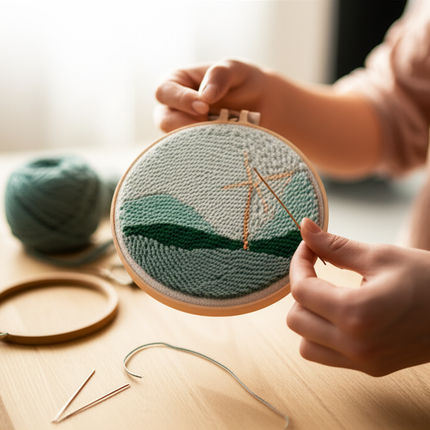 Embroidery Starter Kit Magic Punch Needle Rug Hooking DIY Craft Magic Needle For Embroidery Tufting Knitting Sewing Tool Set - gallery 1