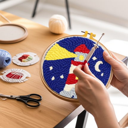 Embroidery Starter Kit Magic Punch Needle Rug Hooking DIY Craft Magic Needle For Embroidery Tufting Knitting Sewing Tool Set - gallery 1