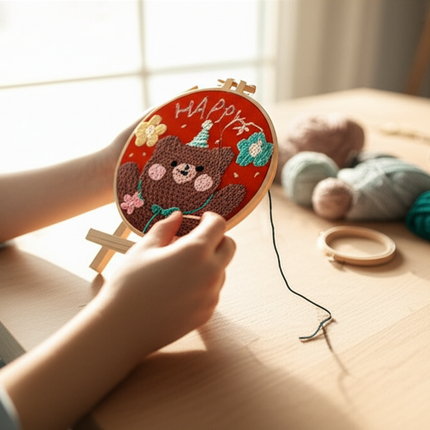 Embroidery Starter Kit Magic Punch Needle Rug Hooking DIY Craft Magic Needle For Embroidery Tufting Knitting Sewing Tool Set - gallery 1