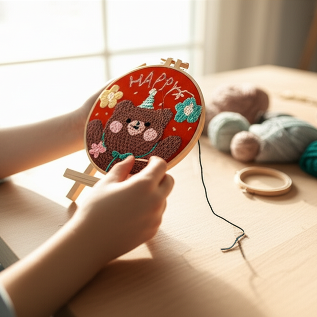 Embroidery Starter Kit Magic Punch Needle Rug Hooking DIY Craft Magic Needle For Embroidery Tufting Knitting Sewing Tool Set - gallery 1