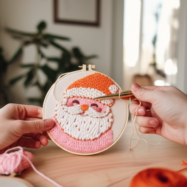 Halloween Stamped Cross Stitch Embroidery Kits with Hoop Cloth Color Thread - gallery 1