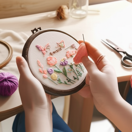 Handmade Embroidery DIY Material Kit Easy to Make Dream Rose Photo Frame Home Decoration Creative Gift - gallery 1