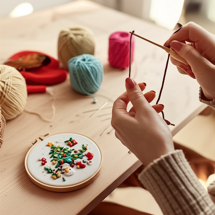 1 high-quality new Christmas series pattern DIY embroidery set material package. The set includes needles, threads, embroidery s - gallery 1