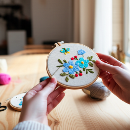 Punch Needle Embroidery Starter Kits for Kids and Adults Beginners Include Instructions Punch Needle Fabric with Floral Pattern - gallery 1