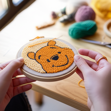 Punch Needle Embroidery Starter Kit Punch Needle Kits Cartoon Pattern Embroidery Pen For Adults Kids Beginner Gift Home Decor - gallery 1