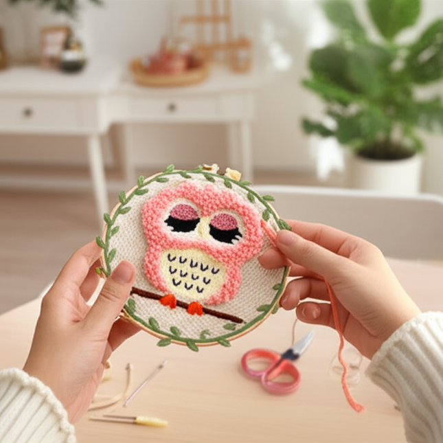 punch needle embroidery Cartoon Cute Animals Package Diy Set Punch Needle Kit Sewing Diy Punch Needle Poke Embroidery Handmade - gallery 1
