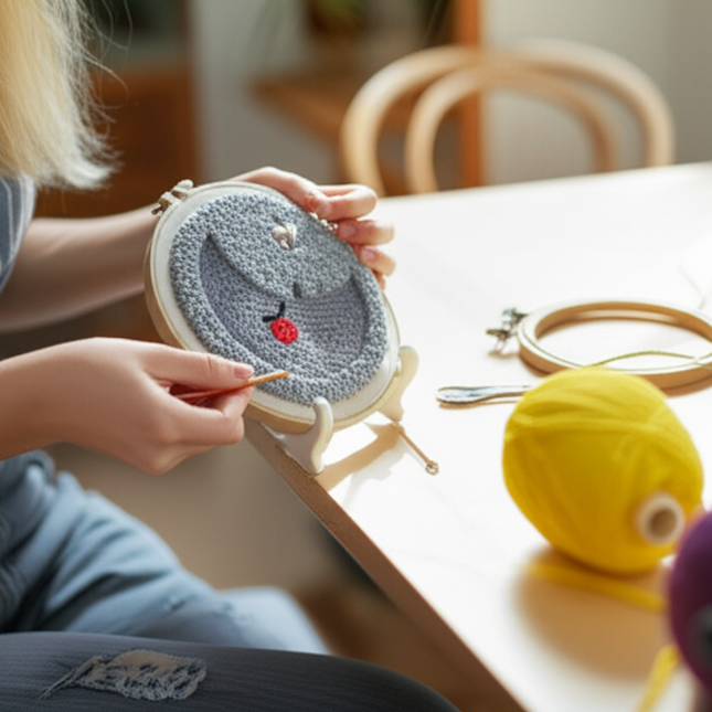 punch needle embroidery Cartoon Cute Animals Package Diy Set Punch Needle Kit Sewing Diy Punch Needle Poke Embroidery Handmade - gallery 1
