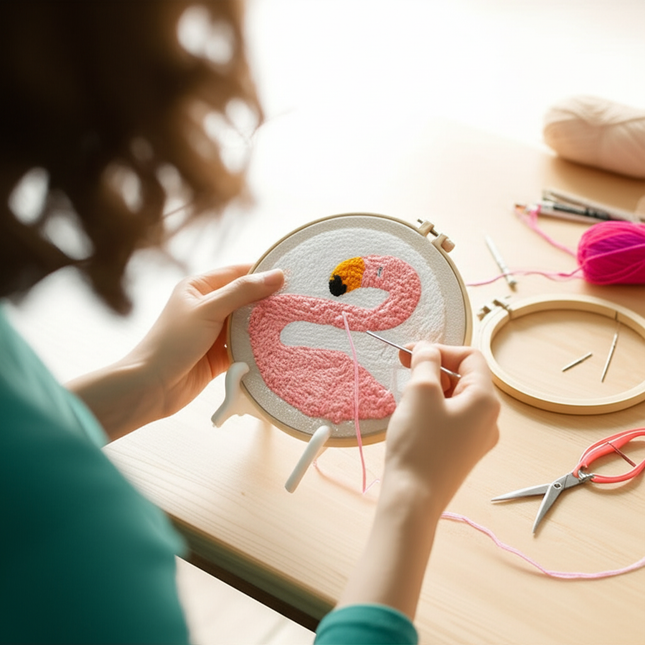 punch needle embroidery Cartoon Cute Animals Package Diy Set Punch Needle Kit Sewing Diy Punch Needle Poke Embroidery Handmade - gallery 1