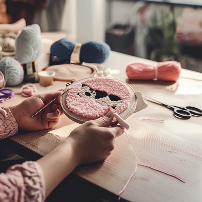 punch needle embroidery Cartoon Cute Animals Package Diy Set Punch Needle Kit Sewing Diy Punch Needle Poke Embroidery Handmade - gallery 1