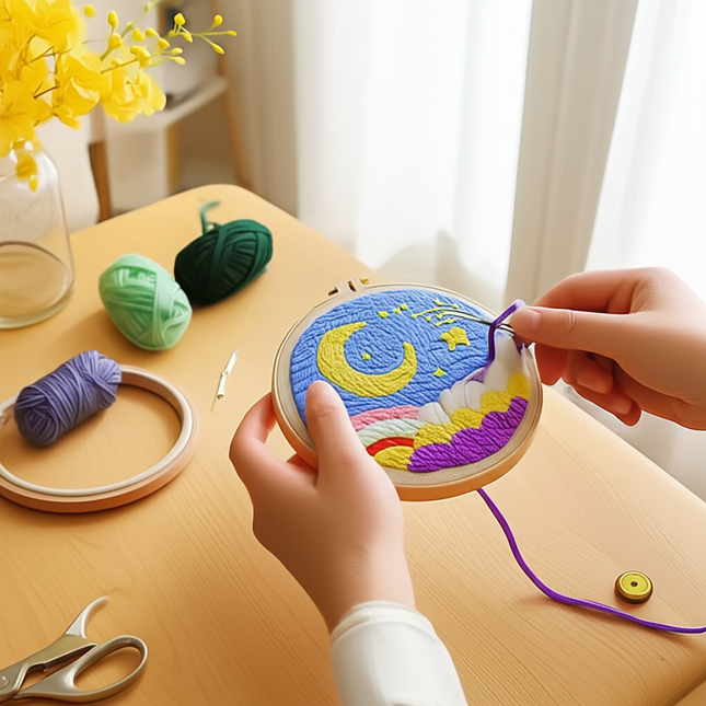 punch needle embroidery Cartoon Cute Animals Package Diy Set Punch Needle Kit Sewing Diy Punch Needle Poke Embroidery Handmade - gallery 1