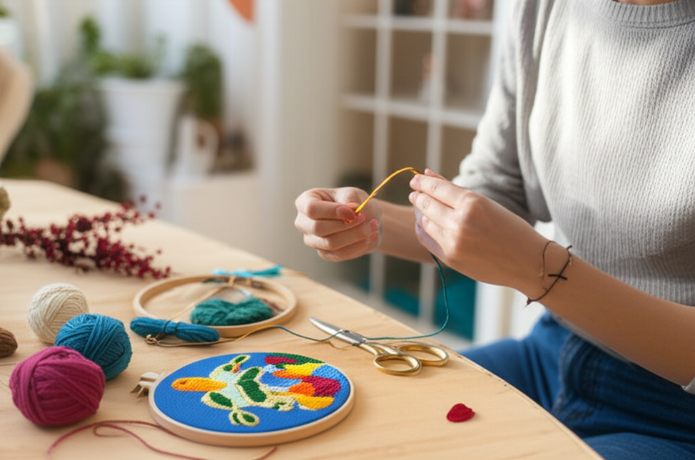 Cartoon Animal Punch Needle Embroidery Kit for Beginner Landscape Rug Tufting Coaster Yarn Punch Coaster Set For DIY Crafted - gallery 1