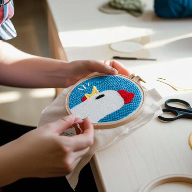 GATYZTORY punch needle embroidery kits Cute Animals Simple Easy for beginners Yarn Sewing accessories adult crafts Diy Set Gift - gallery 1