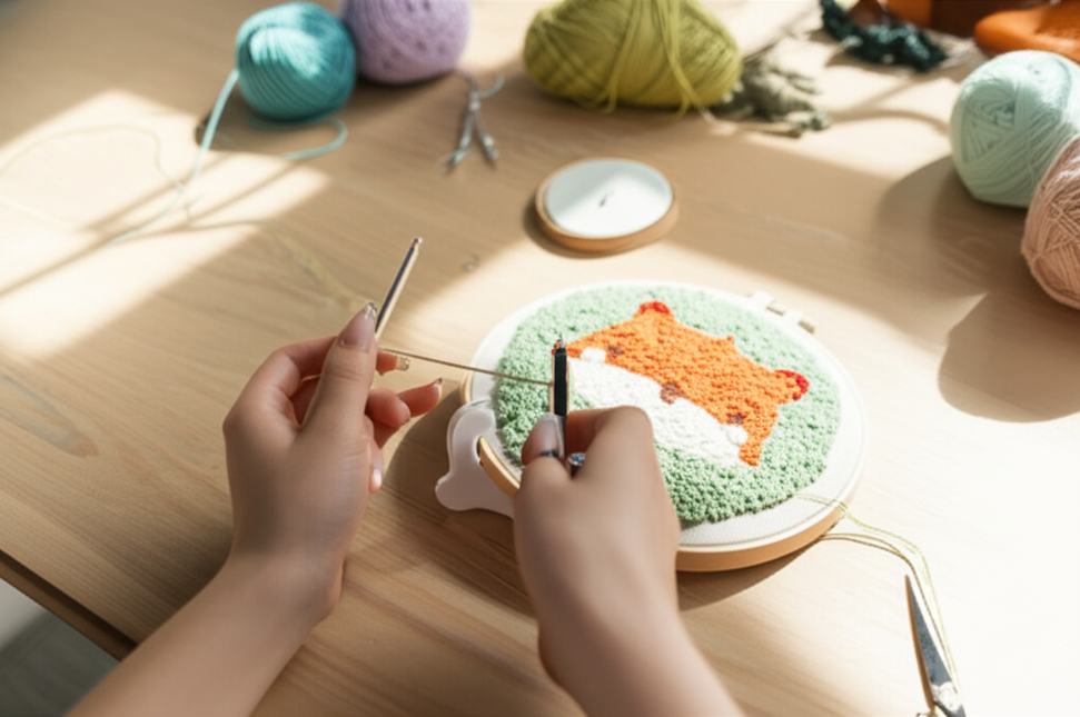Punch Poke Needle Embroidery Kit Christmas Cute Kids Children Funny Easy DIY Play Craft Set For Beginner Home Decor Santa Gift - gallery 1
