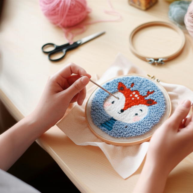 Punch Poke Needle Embroidery Kit Christmas Cute Kids Children Funny Easy DIY Play Craft Set For Beginner Home Decor Santa Gift - gallery 1