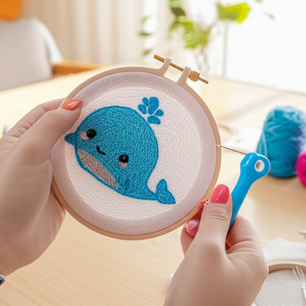 Punch Poke Needle Embroidery Kit Christmas Cute Kids Children Funny Easy DIY Play Craft Set For Beginner Home Decor Santa Gift - gallery 1