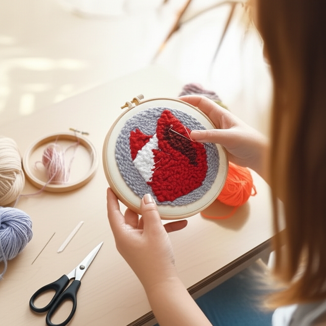 Punch Poke Needle Embroidery Kit Christmas Cute Kids Children Funny Easy DIY Play Craft Set For Beginner Home Decor Santa Gift - gallery 1